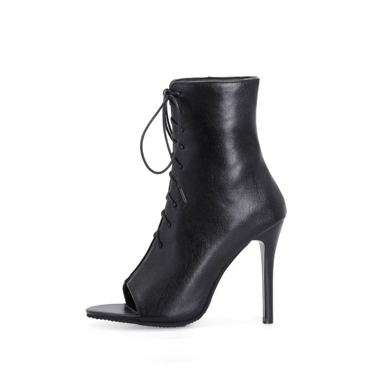 Valora | Women’s Orthopedic Peep Toe Stiletto Ankle Booties