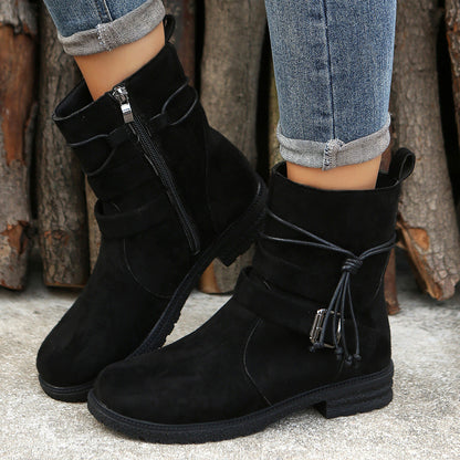 OrthoCare Short Boots - Side Zipper, Low Heel