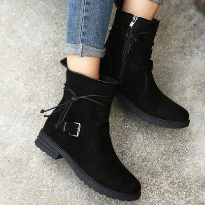 OrthoCare Short Boots - Side Zipper, Low Heel