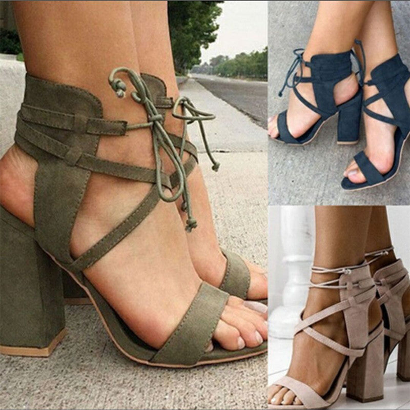 OrthoCare Unique High Heel Sandals With Ankle Strap