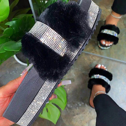OrthoCare Fluffy Bling Slippers - Unique Style And Comfort