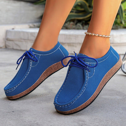 Cataleya | Women’s Orthopedic Suede Lace-Up Casual Loafers