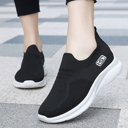 OrthoCare Women’s Knit Slip-On Sneakers – Lightweight Breathable Comfort Shoes