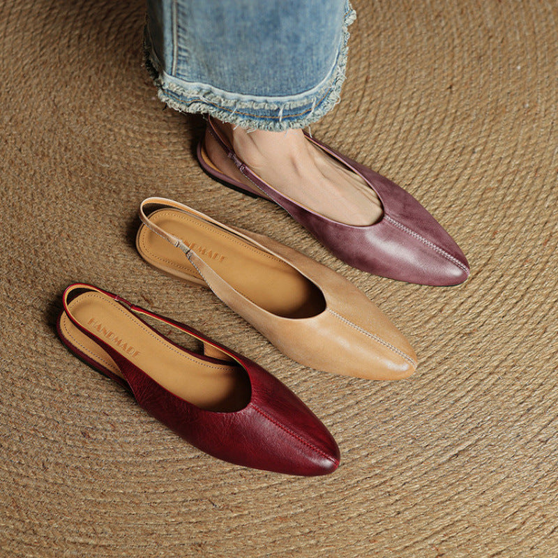OrthoCare Pointed Toe Slingback Flat Mules