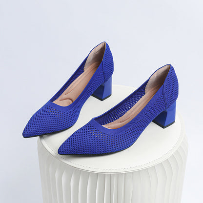 Quincy | Women’s Orthopedic Woven Pointed Toe Block Heel Pumps