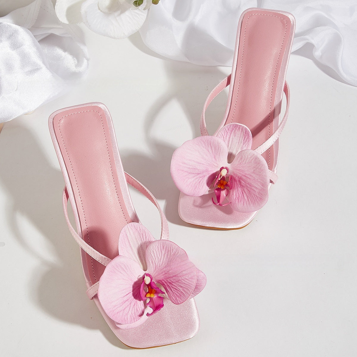 Quorra | Women’s Orthopedic Floral Embellished Stiletto Mule Sandals