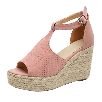 OrthoCare Straw Wedge Sandals - Unique Elegance And Comfort