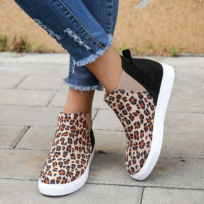 OrthoCare Leopard Flats - Elastic V Cutout Comfort
