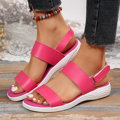 OrthoCare | Cross Strap Toe Ring Flat Sandals