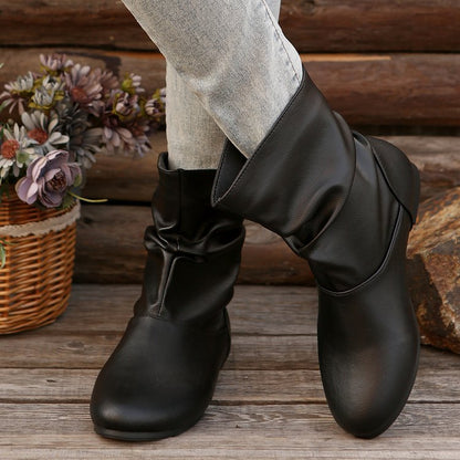 OrthoCare Flat Boots - Slip-On Western Comfort