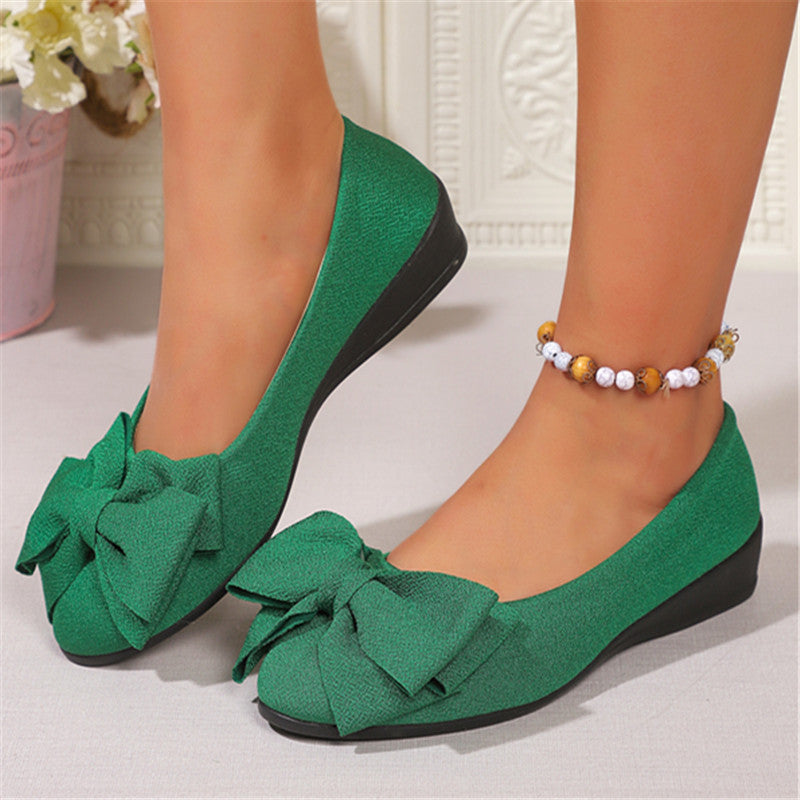 OrthoCare New Flat Shoes With Bow - Casual Elegance