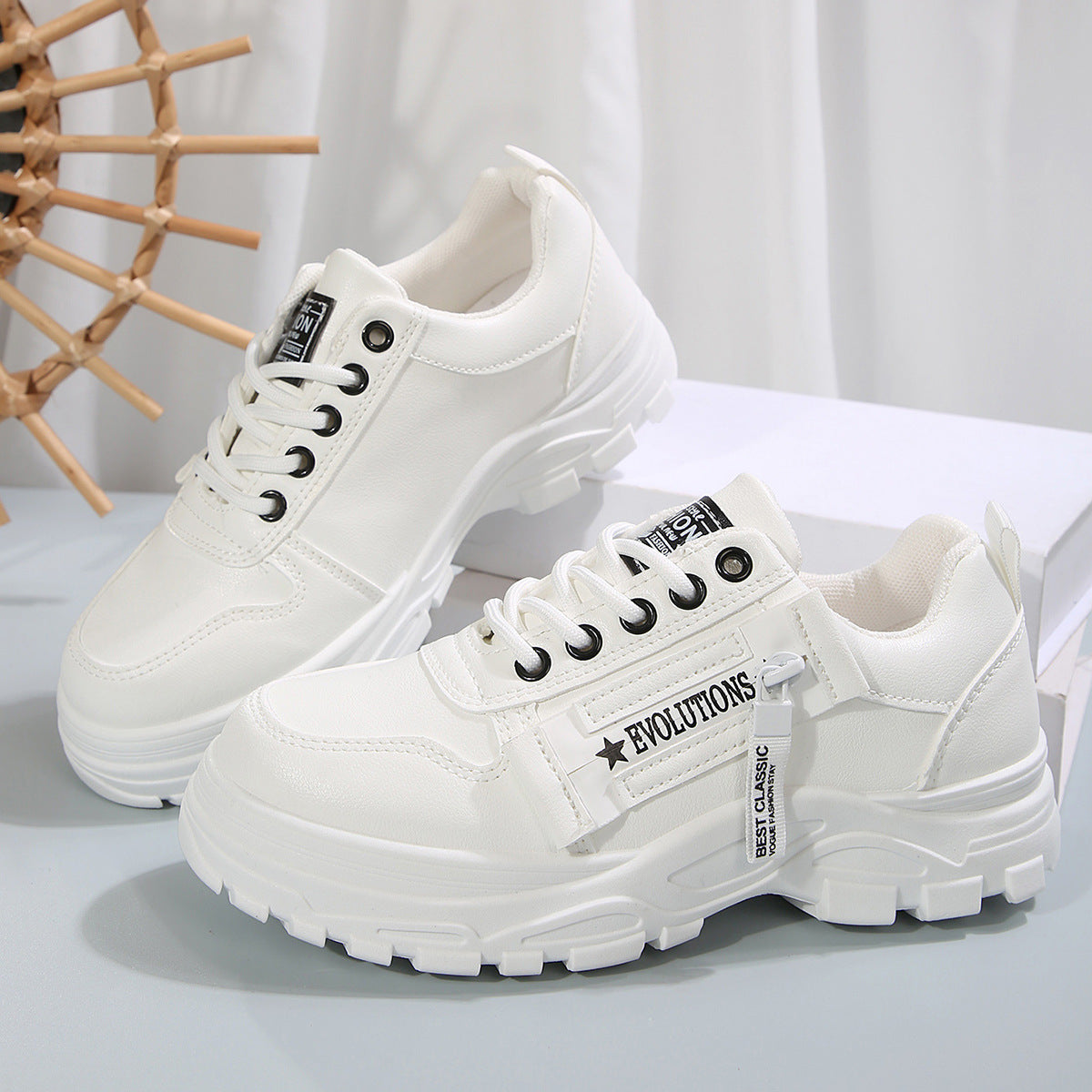 Sara | Orthopedic Lace-up Sneakers With Side-Zipper Design