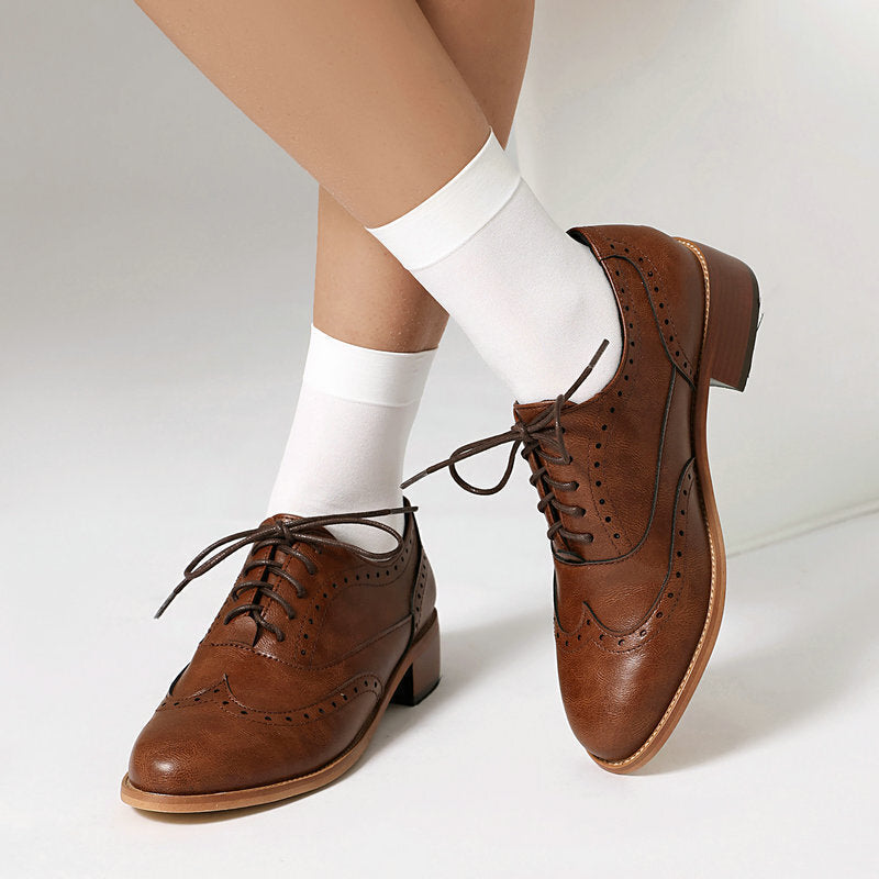 OrthoCare Retro Oxfords - Lace-Up Comfort Shoes