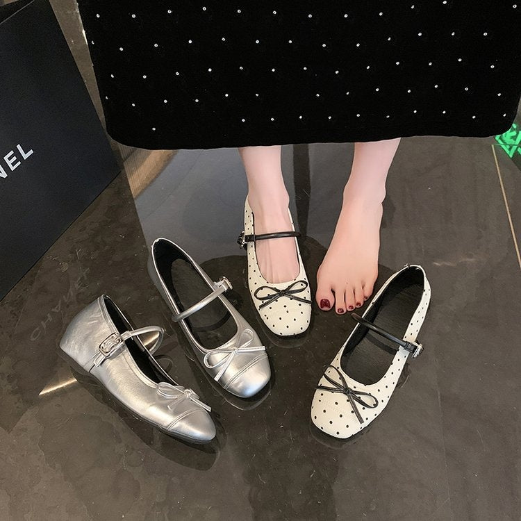 OrthoCare | Metallic Mary Jane Ballet Flats