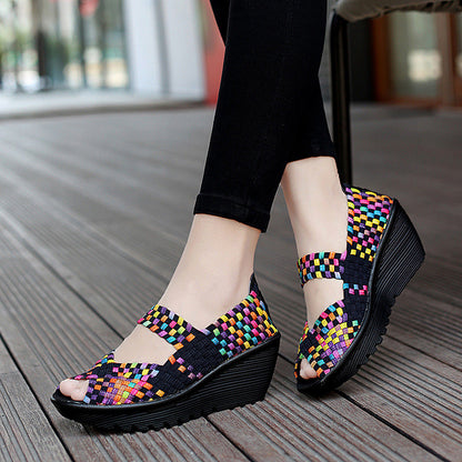 OrthoCare Breathable Printed Wedge Slip-On Flats