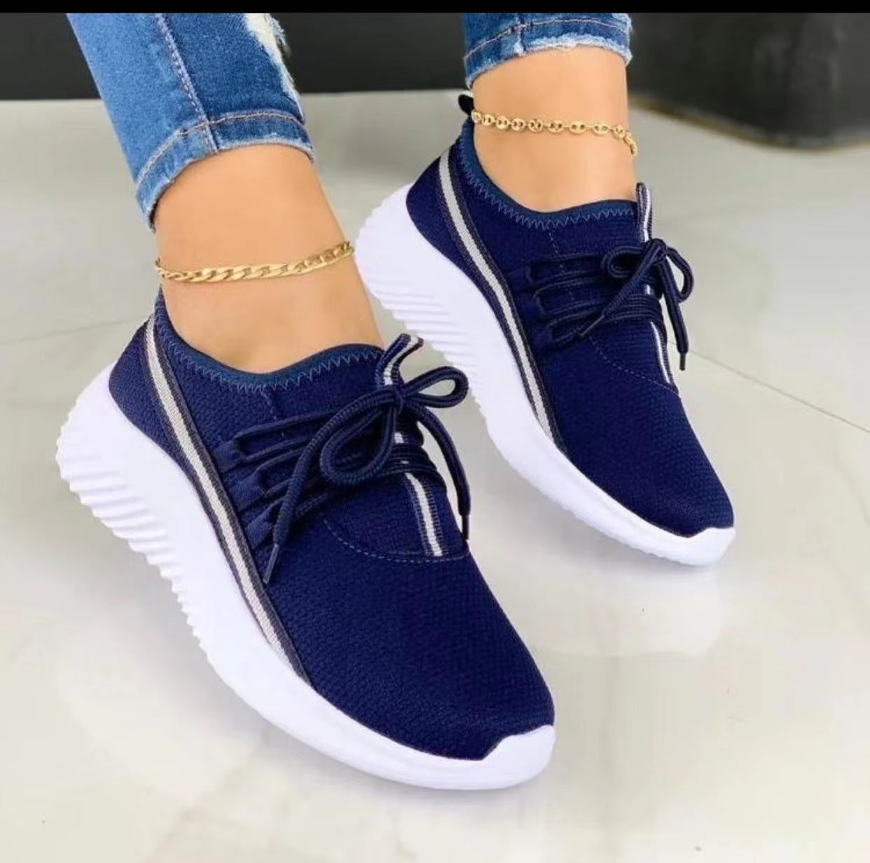 OrthoCare Striped Sneakers - Unique Style And Unmatched Comfort