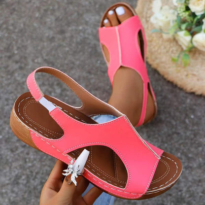 OrthoCare Wedge Sandals - Elastic Band Comfort