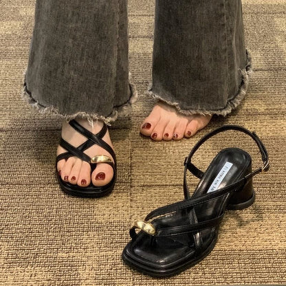 Liorisse | Women’s Orthopedic Strappy Block Heel Sandals
