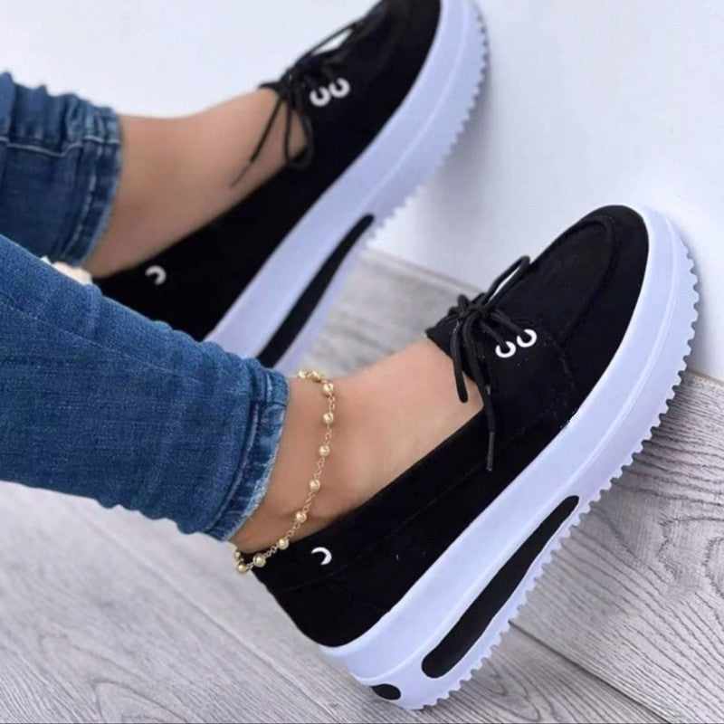 Orthopedic Platform Lace-Up Shoes – Lightweight Cushion Comfort Casual Sneakers