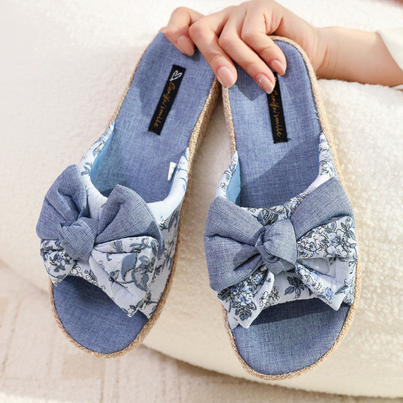 Jaselle | Women’s Orthopedic Floral Bow Slide Sandals