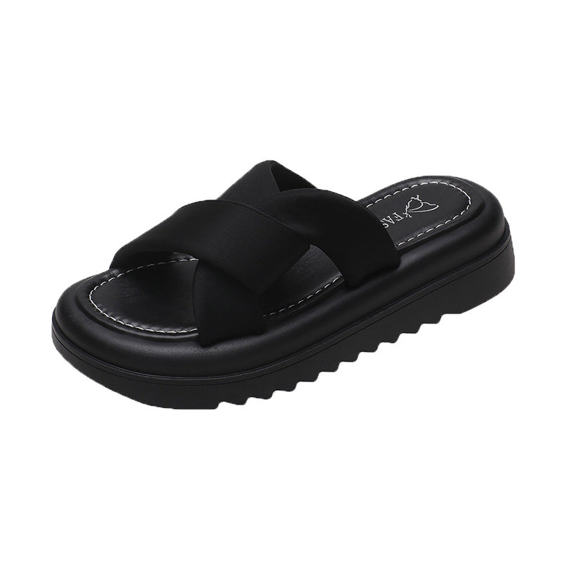 Ilithya | Women’s Orthopedic Cross Strap Platform Slides