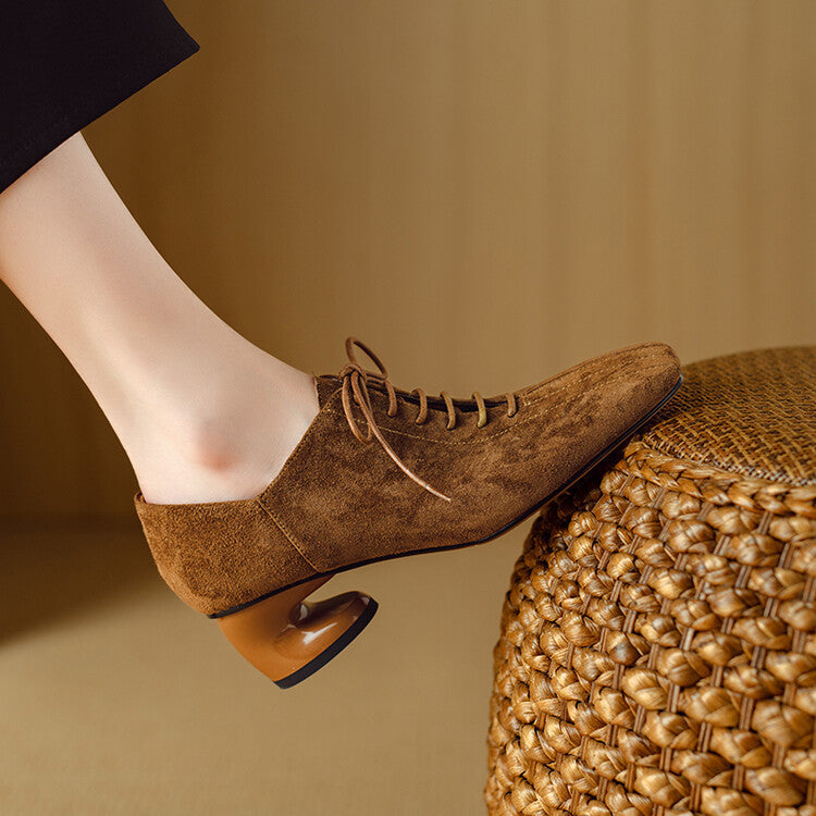 OrthoCare Chunky Sheepskin Pumps - Retro Style