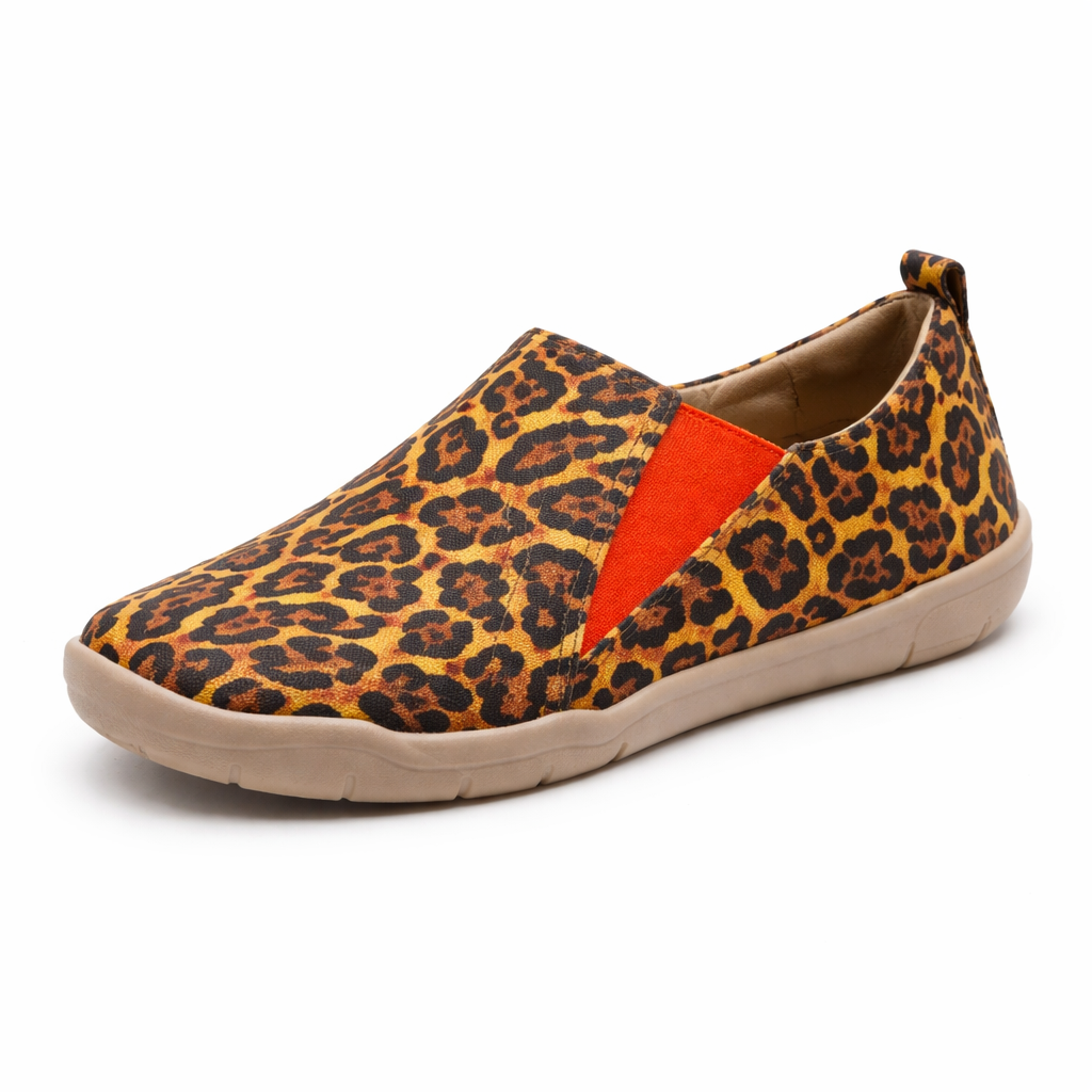 Orthopedic Patterned Slip-On Sneakers – Lightweight Breathable Comfort Walking Shoes
