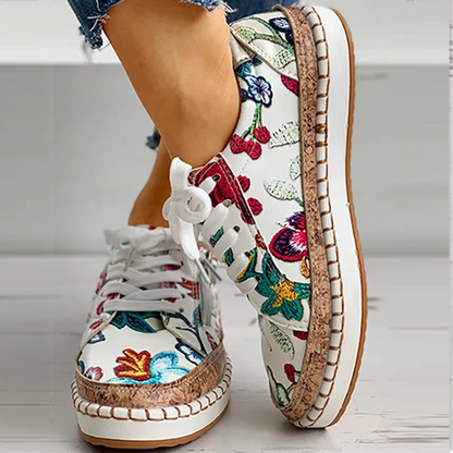 Camila | Orthopedic Floral Canvas Espadrille Sneakers – Lightweight Comfort