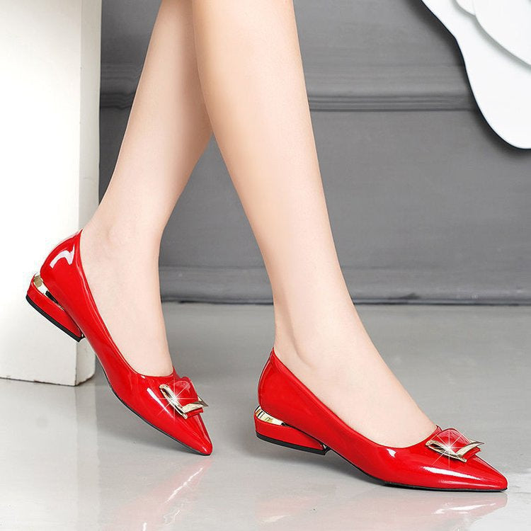 OrthoCare Soft Leather Pumps With Chunky Heel