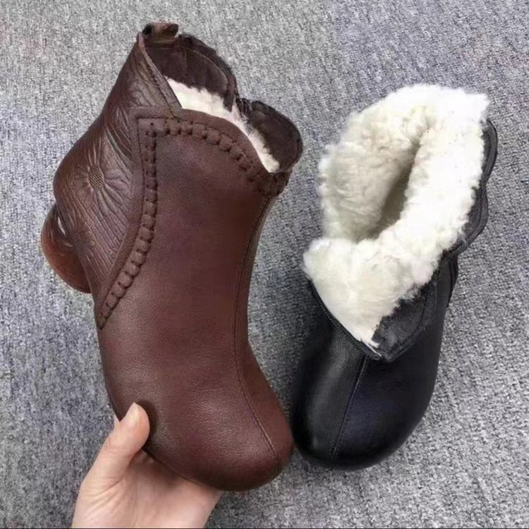 OrthoCare Winter Boots - Fleece Lined, Anti-Slip Heel