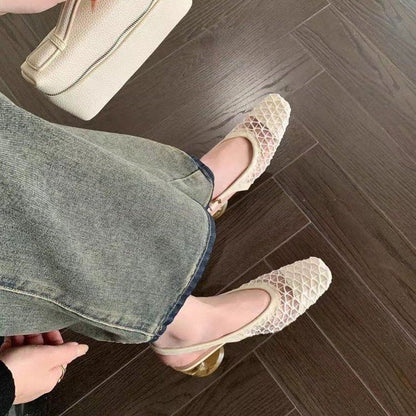 Evarose | Women’s Orthopedic Woven Slingback Ballet Flats