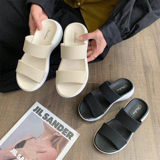 Ivanelle | Women’s Orthopedic Double Strap Platform Slides