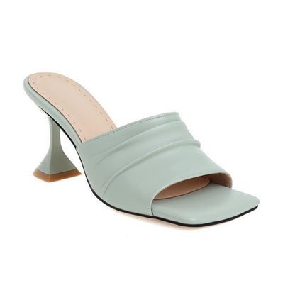 Ainsley | Women’s Orthopedic Square Toe Kitten Heel Mule Sandals
