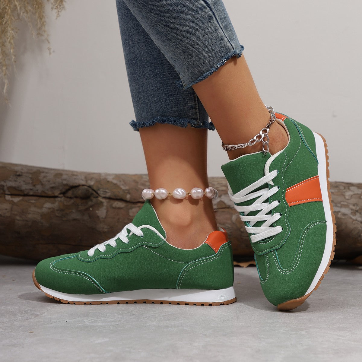 OrthoCare Women's Lace-Up Thick Sole Sneakers