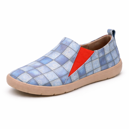 Orthopedic Patterned Slip-On Sneakers – Lightweight Breathable Comfort Walking Shoes