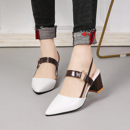 Quilla | Women’s Orthopedic Pointed Toe Slingback Block Heel Pumps