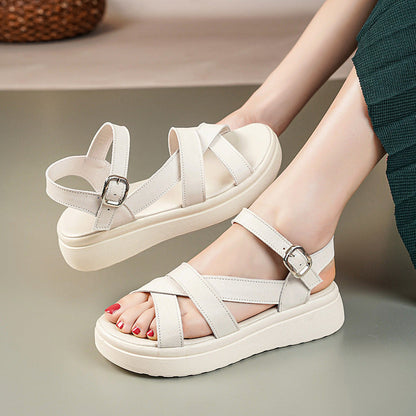 Orthopedic Adjustable Platform Sandals