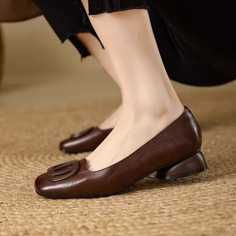 OrthoCare Vintage Low Round Toe Shoes - French Elegance