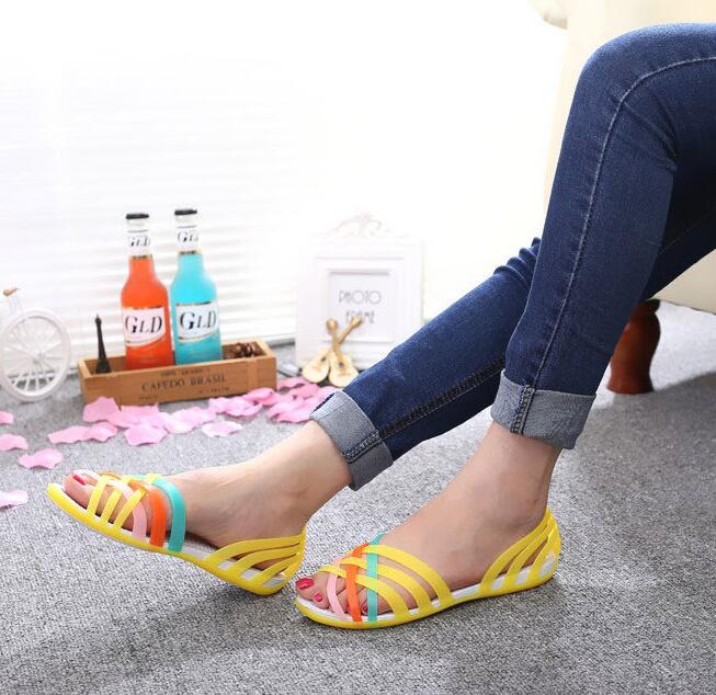 OrthoCare Colorful Criss-Cross Flat Slide Sandals