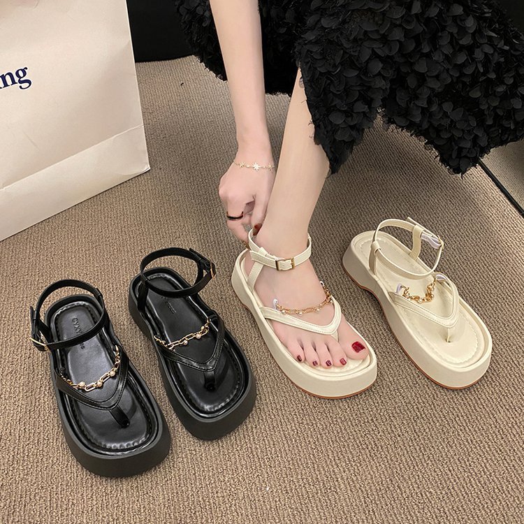 Uvella | Women’s Orthopedic Rhinestone Platform Toe Ring Sandals
