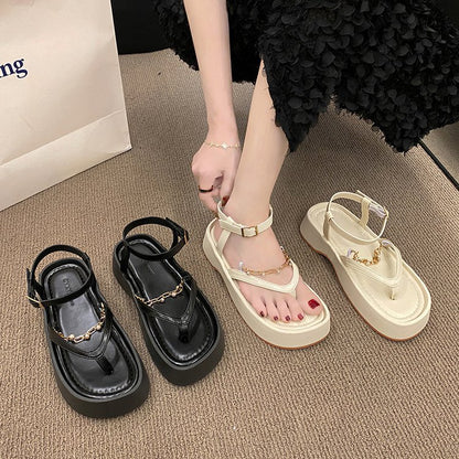 Uvella | Women’s Orthopedic Rhinestone Platform Toe Ring Sandals