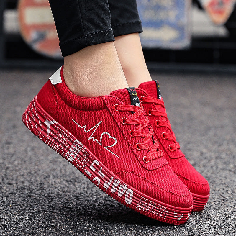 OrthoCare Love Print Canvas Shoes For Couples - Unique And Trendy