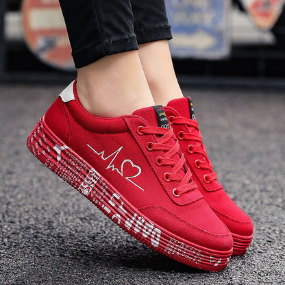 OrthoCare Love Print Canvas Shoes For Couples - Unique And Trendy
