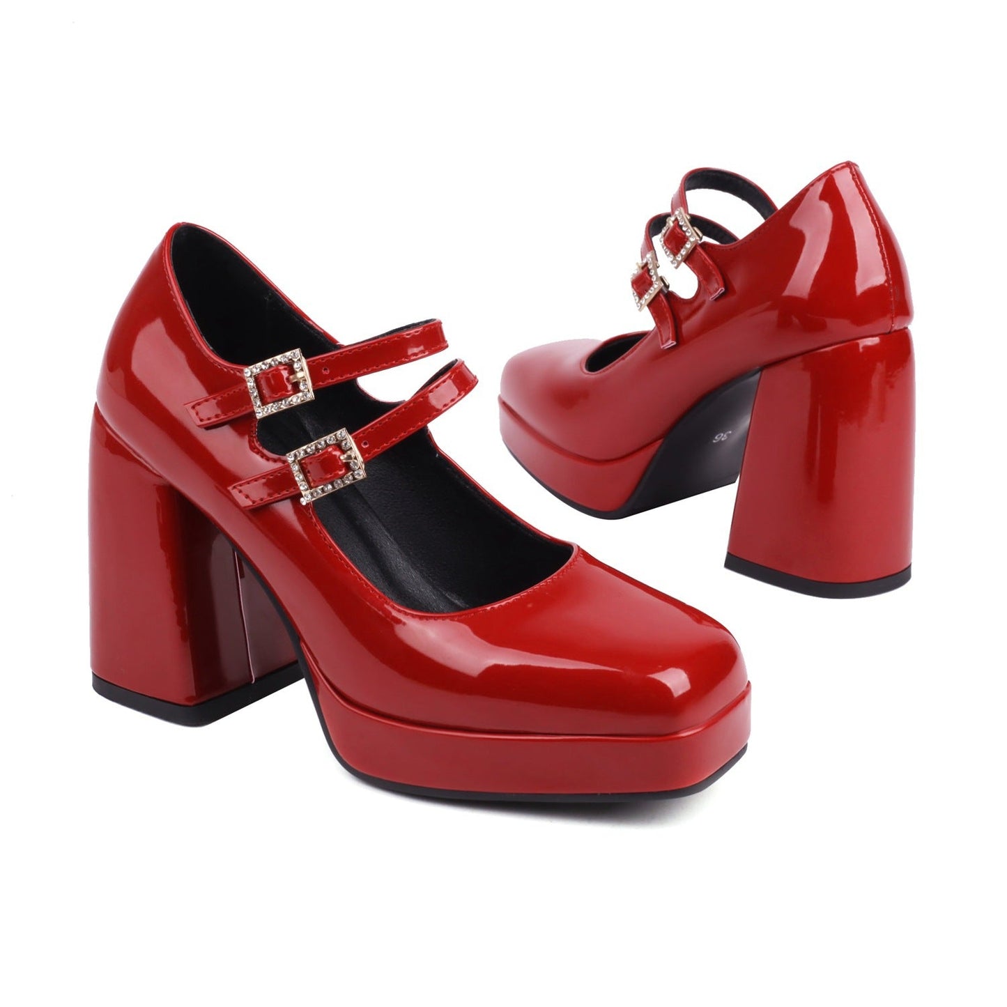 Janessa | Women’s Orthopedic Double Strap Platform Mary Jane Heels