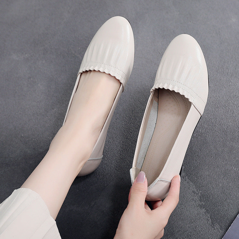 OrthoCare Flat Shoes In Genuine Leather, Unique Elegance