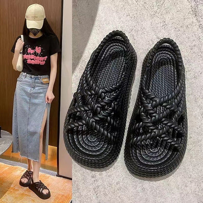 Kaiarose | Women’s Orthopedic Floral Woven Flat Sandals