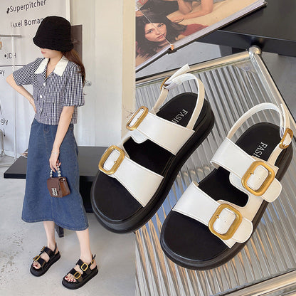 Solara | Women’s Orthopedic Double Buckle Platform Sandals