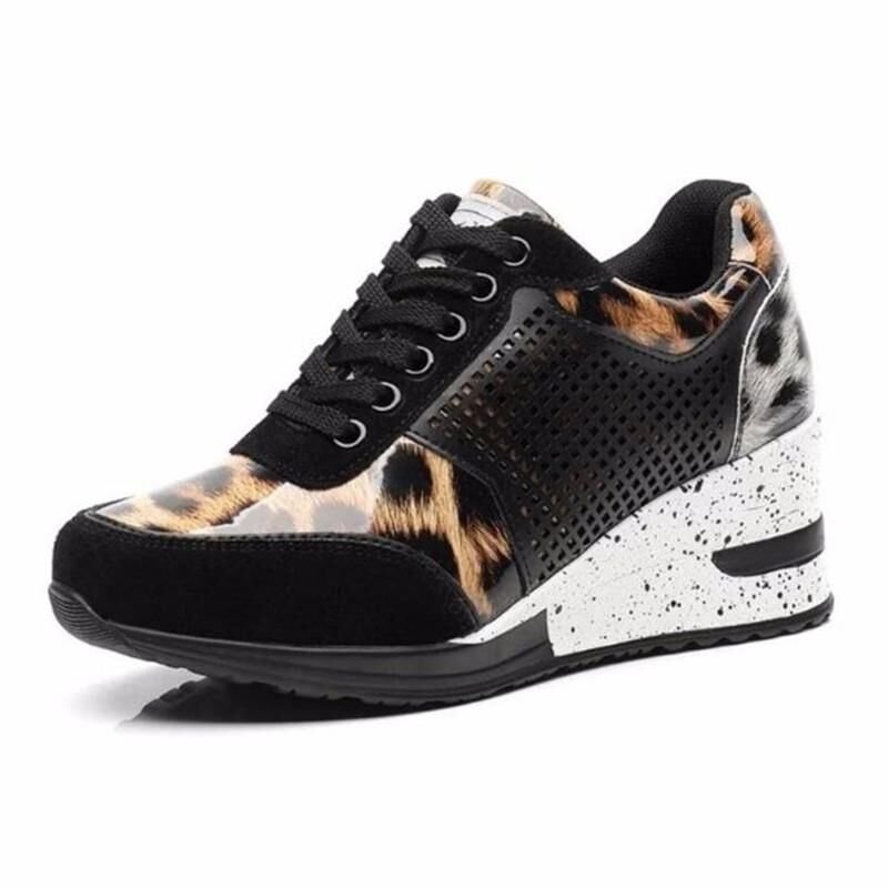 OrthoCare Lace-Up Sneakers With Wedge Heels