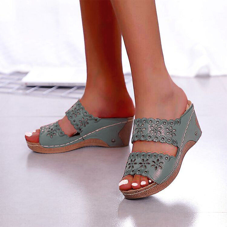 Nimue | Women’s Orthopedic Perforated Wedge Comfort Sandals