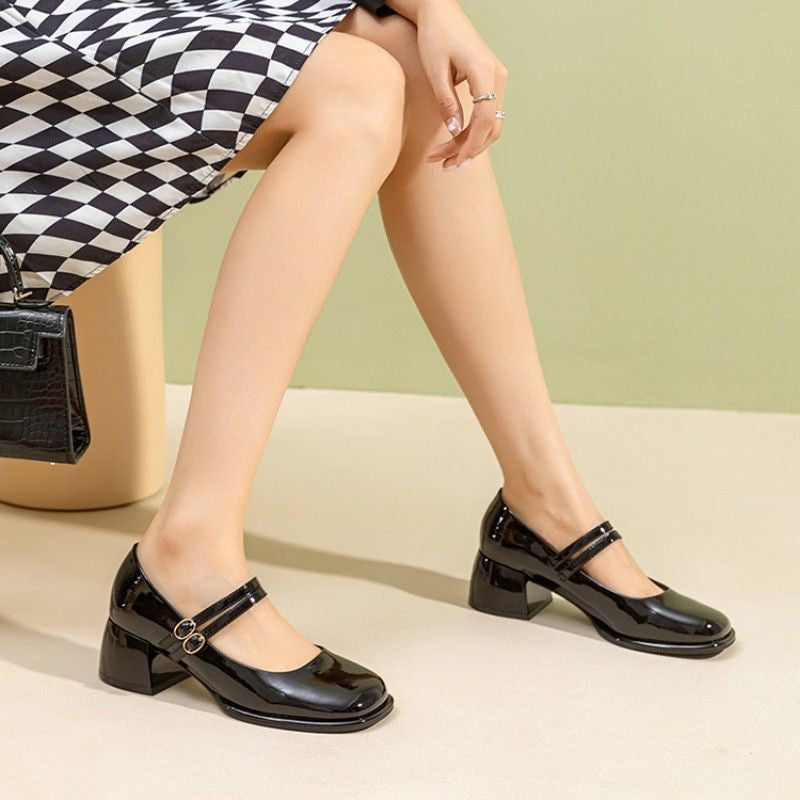 OrthoCare Mary Jane Heeled Shoes, French Style For Spring